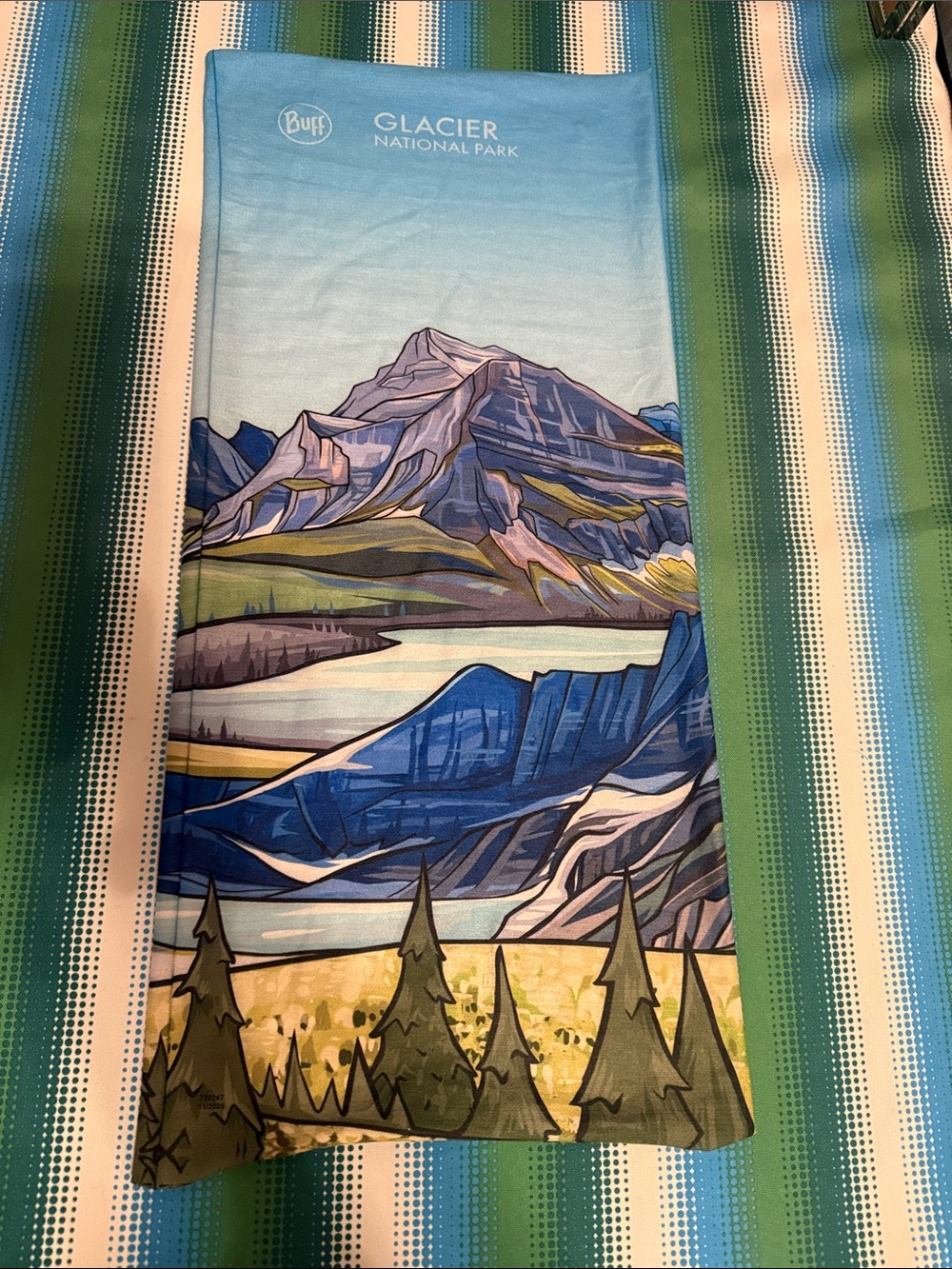 Buff Glacier National Park Scenic Gaiter - Blue, Green